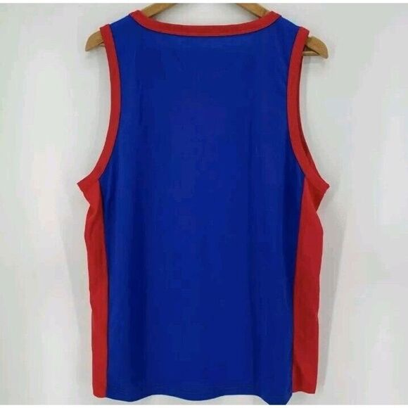 Chubbies Tank Top Men's Large Blue Red Jersey Material Spellout USA Summ… - Picture 2 of 2